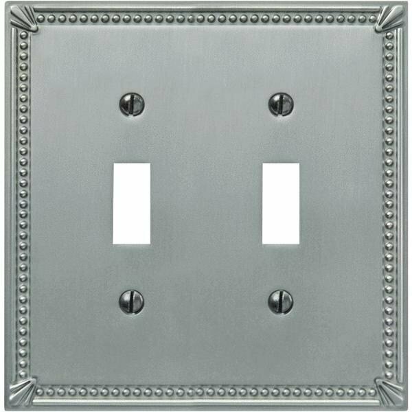 Jackson Imperial Bead Brushed Nickel Switch Wall Plate 3002BN